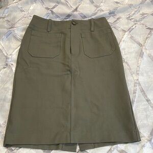 Anthropology Olive Green Women's Skirt